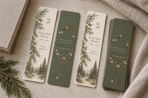 Bookmark Keepsake approved styled mockup