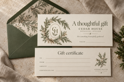 Gift Certificate approved styled mockup